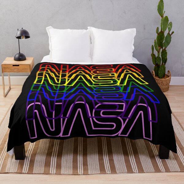 Item preview, Vintage Nerdy Rainbow NASA Worm Logo Rocket Space Science Teacher White Text designed and sold by MathWare MathClips.