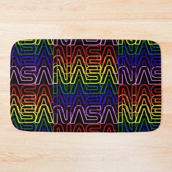Item preview, Vintage Nerdy Rainbow NASA Worm Logo Rocket Space Science Teacher White Text designed and sold by MathWare MathClips.