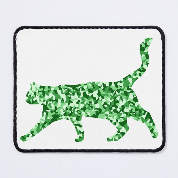 Item preview, Green Mosaic Cat Silhouette Art designed and sold by DymondDesigns.