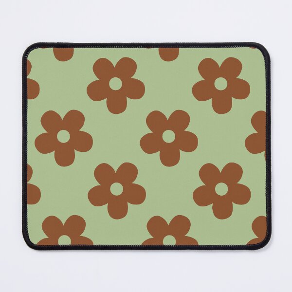 Item preview, Sage Green and Brown Retro Floral Pattern | Vintage Green and Brown Flowers | Groovy Cottagecore Botanical Pattern | Preppy Vintage Daisies | Minimalist Sage and Brown Floral Pattern designed and sold by VivaFy.