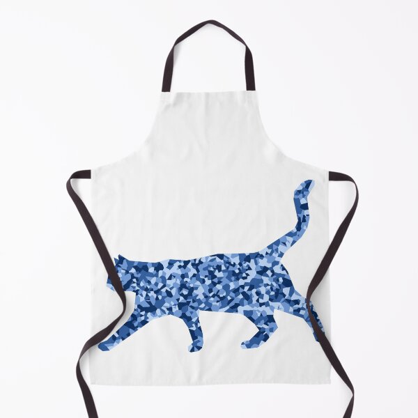 Item preview, Blue Mosaic Cat Silhouette Art designed and sold by DymondDesigns.