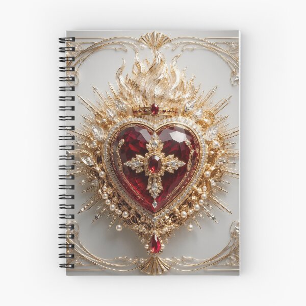 Item preview, Luxury Jewelry Sacred​ Heart​ in Art Nouveau Style designed and sold by Adisak-designs.