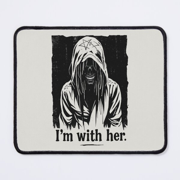 Item preview, I'm With Her Occult Hooded Skull designed and sold by ERODED SELF.