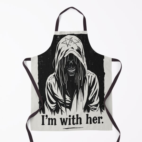Item preview, I'm With Her Occult Hooded Skull designed and sold by ERODED SELF.
