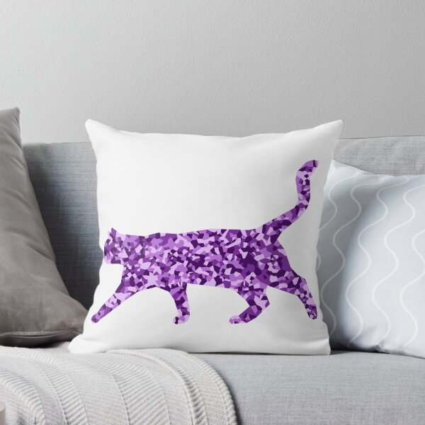 Item preview, Purple Mosaic Cat Silhouette Art designed and sold by DymondDesigns.