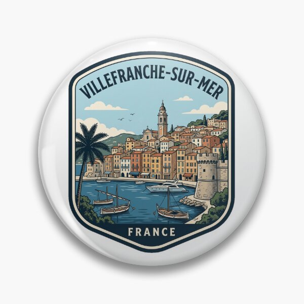 Item preview, Villefranche-sur-Mer France Vintage Travel Emblem designed and sold by k3rstman1.