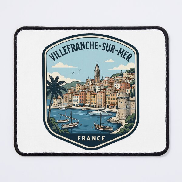 Item preview, Villefranche-sur-Mer France Vintage Travel Emblem designed and sold by k3rstman1.
