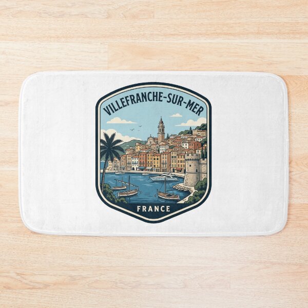 Item preview, Villefranche-sur-Mer France Vintage Travel Emblem designed and sold by k3rstman1.