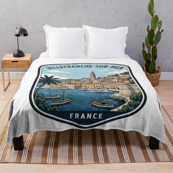 Item preview, Villefranche-sur-Mer France Vintage Travel Emblem designed and sold by k3rstman1.
