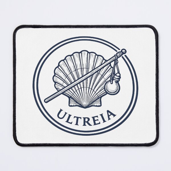 Item preview, Camino de Santiago Ultreia Vintage Pilgrim Badge Scallop Shell Staff Way of St James Buen Camino designed and sold by The Junto Shop.