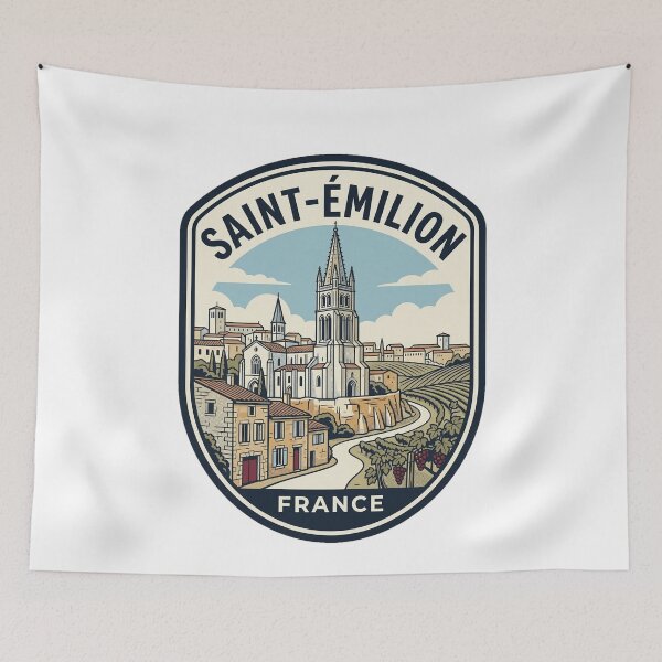 Item preview, Saint Emilion France Vintage Travel Vineyard Badge designed and sold by k3rstman1.