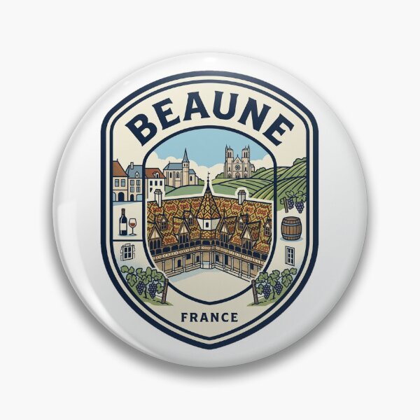 Item preview, Beaune France Burgundy Wine Region Travel Badge designed and sold by k3rstman1.