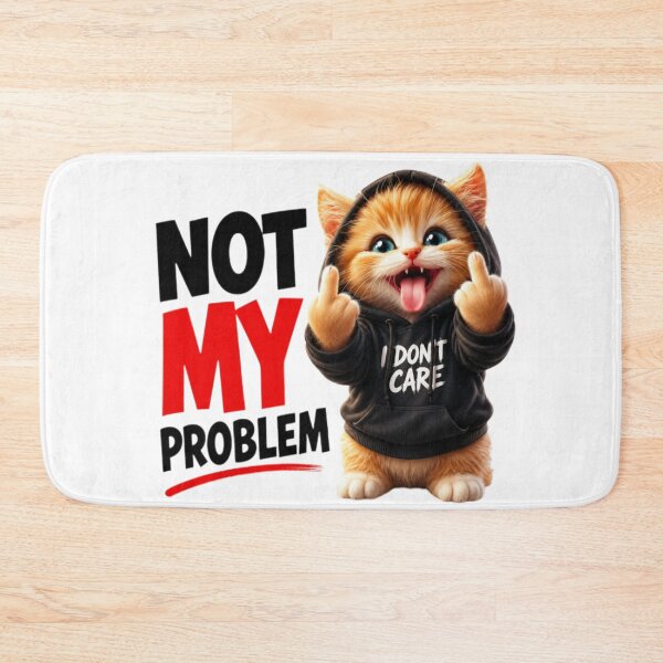 Item preview, Not My Problem Funny Cat Sticker – Middle Finger Kitten I Don't Care Sarcastic Gift designed and sold by IMOBILYARI VibeCore.