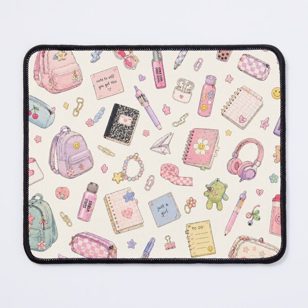 Item preview, Kawaii School Supplies Aesthetic Pattern Design designed and sold by NinaVibeStudio.