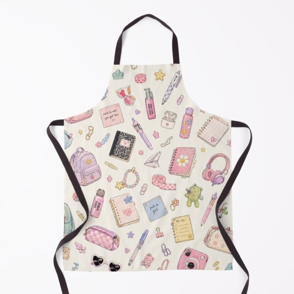 Item preview, Kawaii School Supplies Aesthetic Pattern Design designed and sold by NinaVibeStudio.