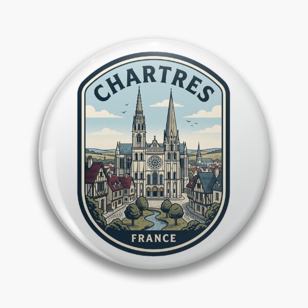 Item preview, Chartres France Cathedral Vintage Travel Badge designed and sold by k3rstman1.