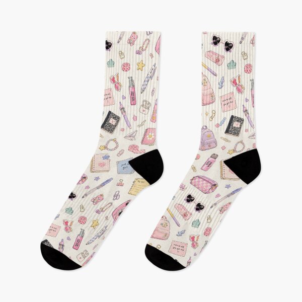 Item preview, Kawaii School Supplies Aesthetic Pattern Design designed and sold by NinaVibeStudio.