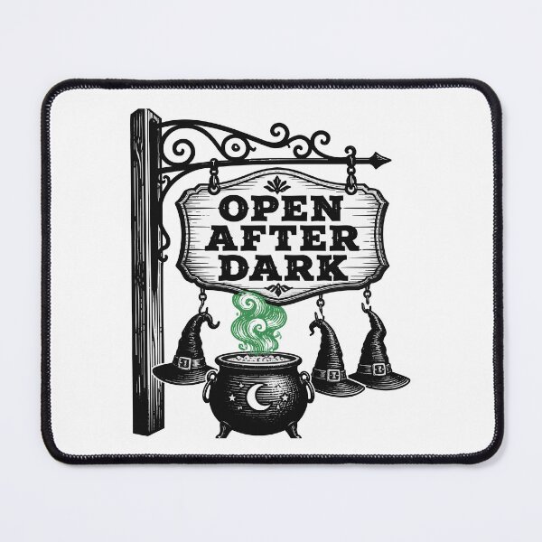 Item preview, Open After Dark — Witch Apothecary Sign Cauldron Halloween Shirt designed and sold by Uglyandcute.