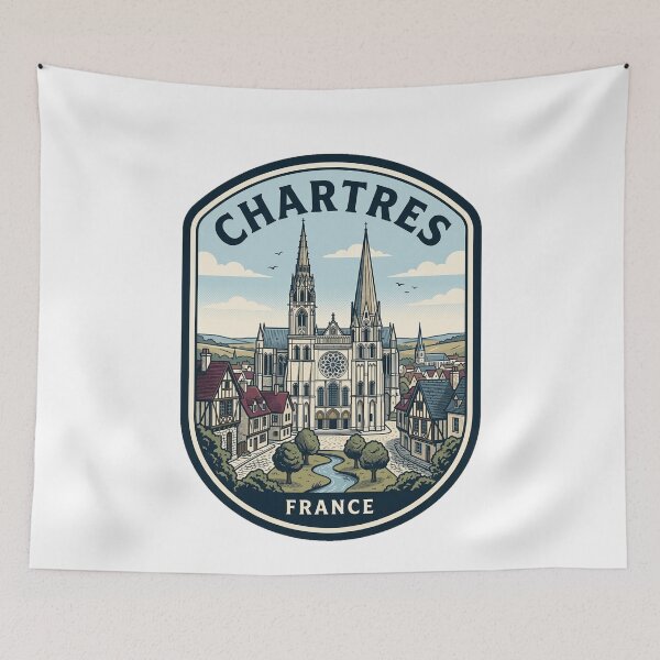 Item preview, Chartres France Cathedral Vintage Travel Badge designed and sold by k3rstman1.