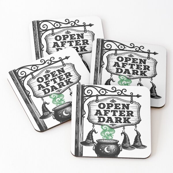 Item preview, Open After Dark — Witch Apothecary Sign Cauldron Halloween Shirt designed and sold by Uglyandcute.