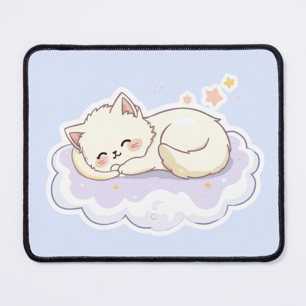 Item preview, Cloud Cat Cute Sleeping Kitten Sticker – Dreamy Pastel Moon & Stars designed and sold by Stylestickers55.