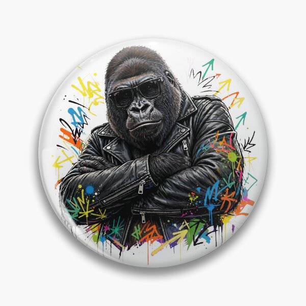 Item preview, Badass Gorilla With Sunglasses - Urban Graffiti Monkey Art • designed and sold by ExpressoJungle.
