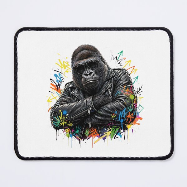 Item preview, Badass Gorilla With Sunglasses - Urban Graffiti Monkey Art • designed and sold by ExpressoJungle.