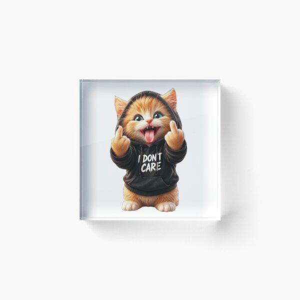 Item preview, Not My Problem Funny Cat Sticker – Middle Finger Kitten I Don't Care Sarcastic Gift designed and sold by IMOBILYARI VibeCore.