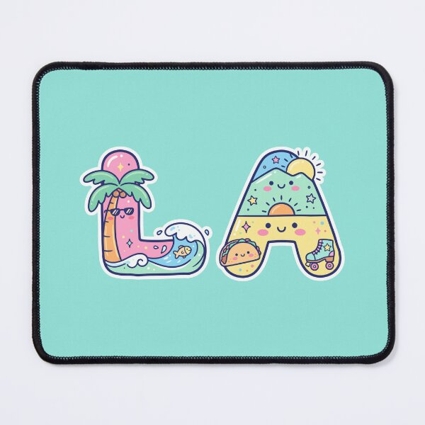 Item preview, LA Los Angeles Kawaii Letters California Summer Vibes designed and sold by Amir Faysal.