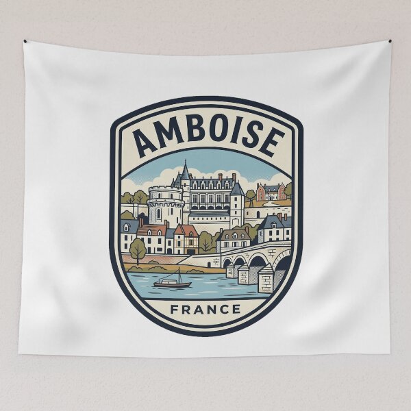 Item preview, Amboise France Loire Valley Vintage Travel Emblem designed and sold by k3rstman1.