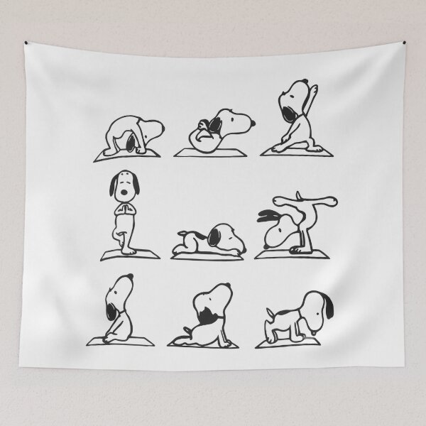 Item preview, Snoopy Yoga Poses - Namaste Beagle designed and sold by Shopeon Designs.
