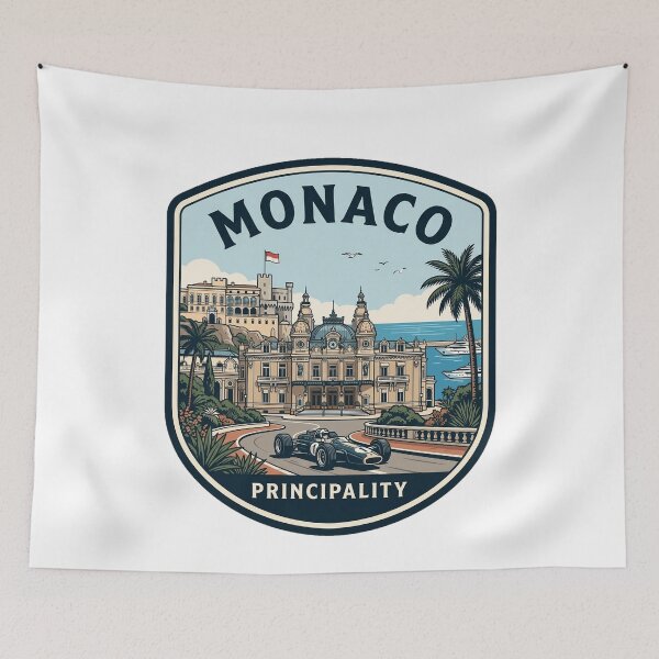 Item preview, Monaco Grand Prix Monte Carlo Travel Emblem designed and sold by k3rstman1.