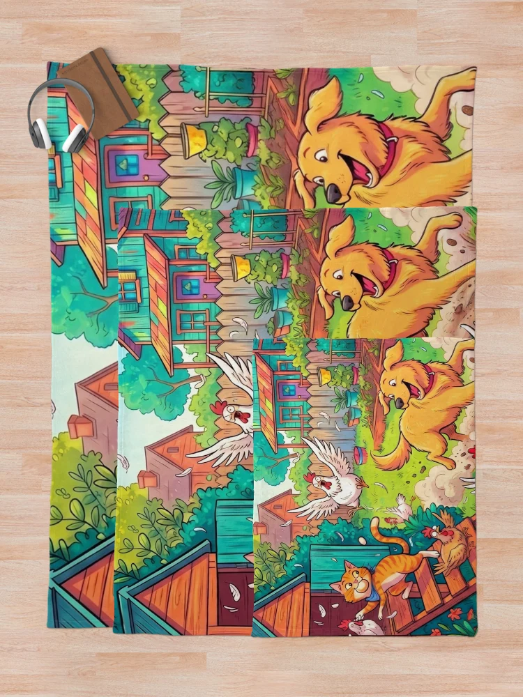 Thumbnail 5 of 6, Throw Blanket, Fun Animals designed and sold by PP&RAINBOW SHOP.