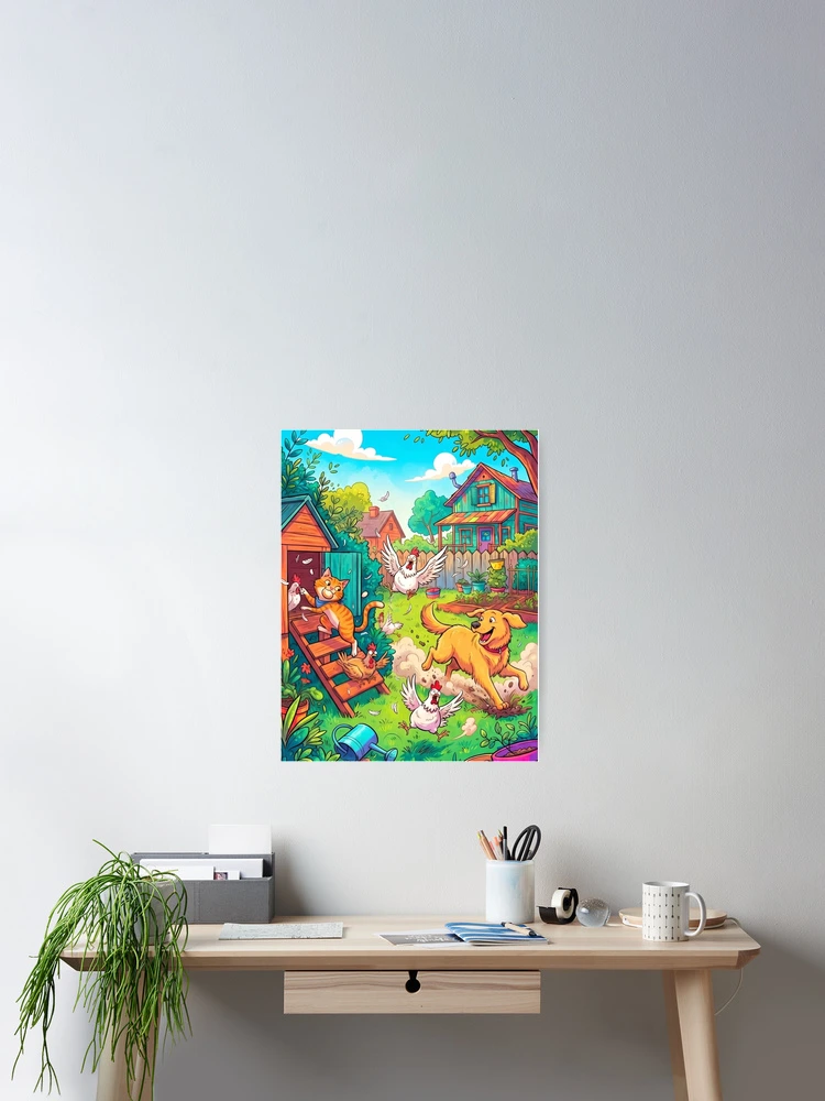 Thumbnail 2 of 3, Poster, Fun Animals designed and sold by PP&RAINBOW SHOP.