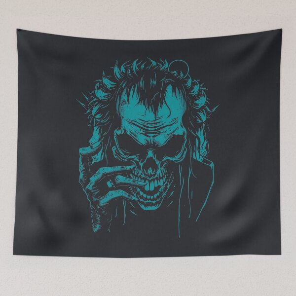 Item preview, Teal Grunge Punk Skull designed and sold by ERODED SELF.