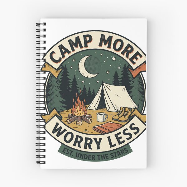 Item preview, Camp More Worry Less Vintage Camping designed and sold by Origamoart.