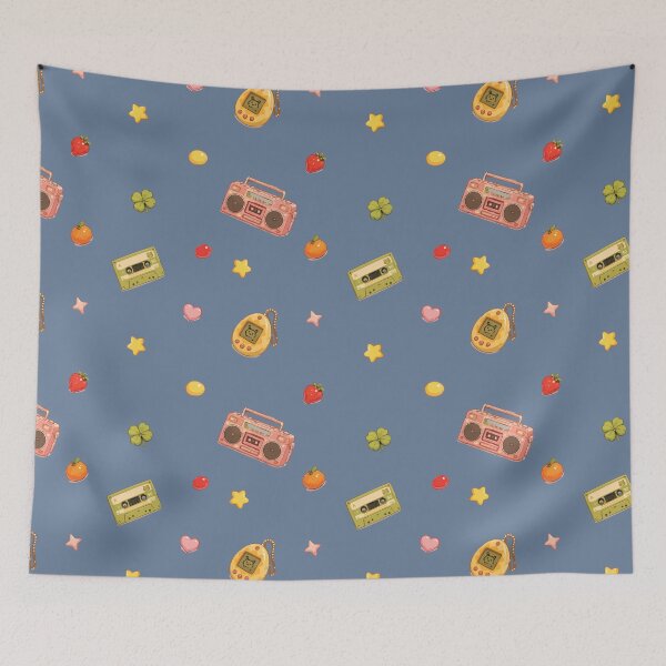 Item preview, Cute 90s Retro Gadgets and Kitsch Icons Pattern 1 designed and sold by SimplePoDesign.