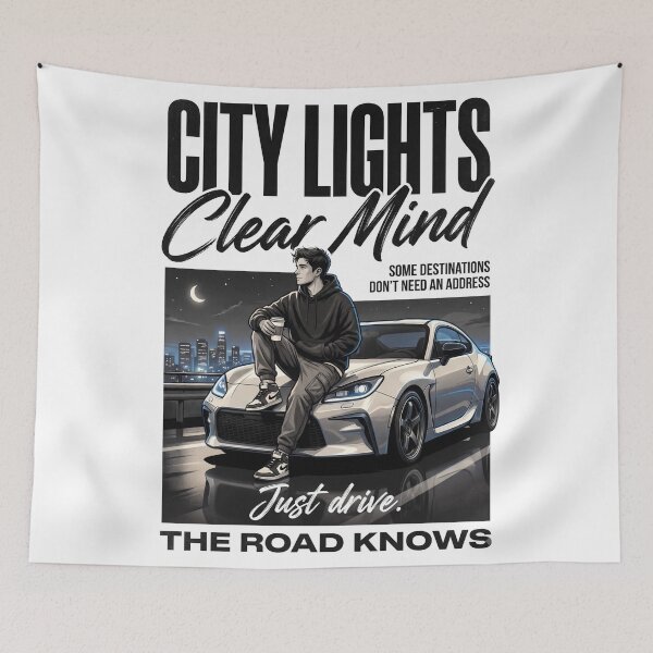 Item preview, City Lights. Clear Mind. | Premium Night Drive Streetwear | Automotive Lifestyle Graphic Tee designed and sold by SAJ Design Studio.