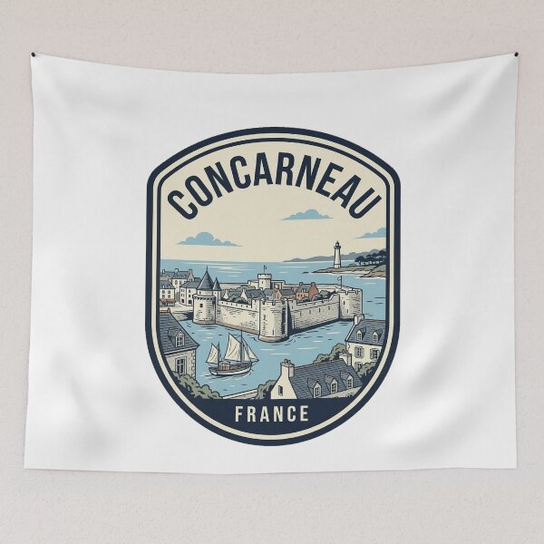 Item preview, Concarneau France Ville Close Vintage Travel Badge designed and sold by k3rstman1.