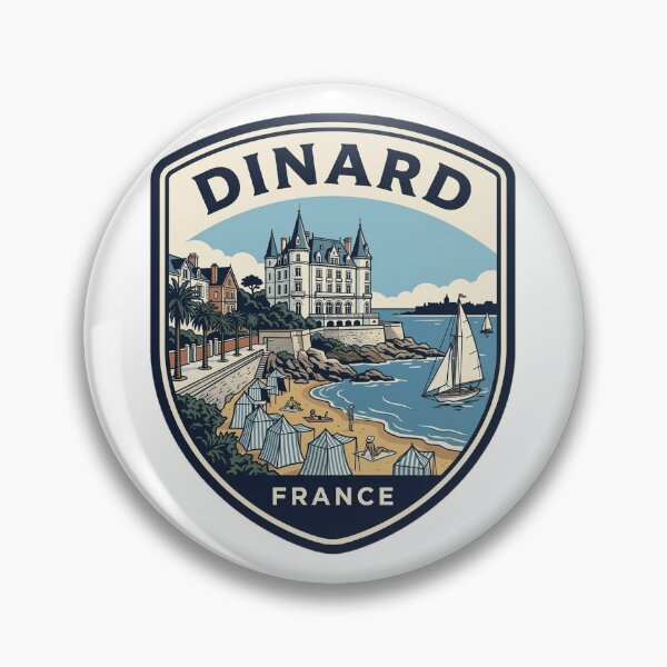 Item preview, Dinard France Vintage Coastal Travel Badge designed and sold by k3rstman1.