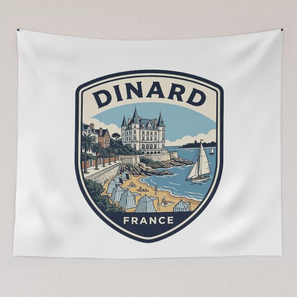 Item preview, Dinard France Vintage Coastal Travel Badge designed and sold by k3rstman1.