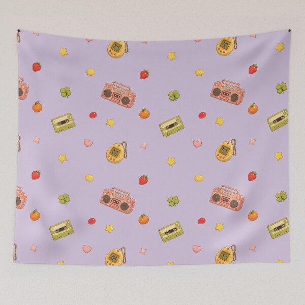 Item preview, Cute 90s Retro Gadgets and Kitsch Icons Pattern 3 designed and sold by SimplePoDesign.