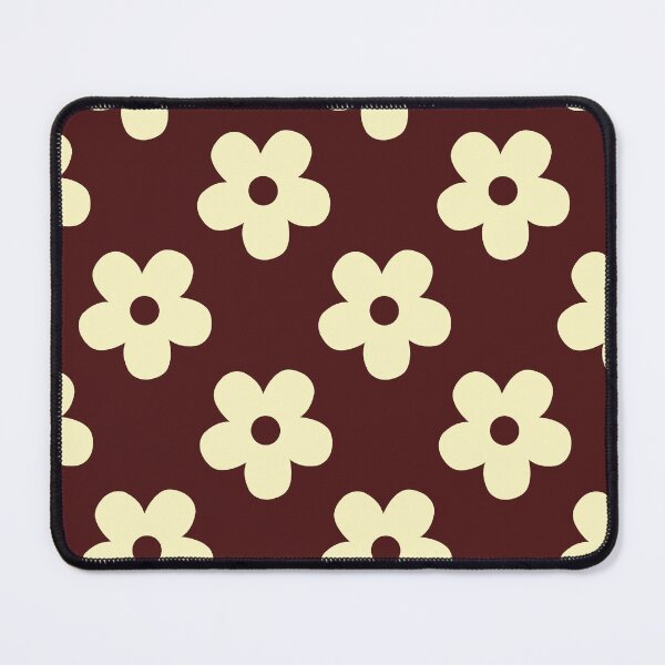 Item preview, Dark Brown and Cream Retro Floral Pattern | Vintage Brown and Cream Flowers Pattern | Cottagecore Botanical Pattern | Preppy Vintage Daisies | Japanese Kawaii Daisies Floral Pattern designed and sold by VivaFy.