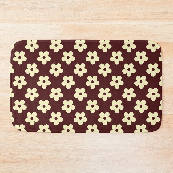 Item preview, Dark Brown and Cream Retro Floral Pattern | Vintage Brown and Cream Flowers Pattern | Cottagecore Botanical Pattern | Preppy Vintage Daisies | Japanese Kawaii Daisies Floral Pattern designed and sold by VivaFy.