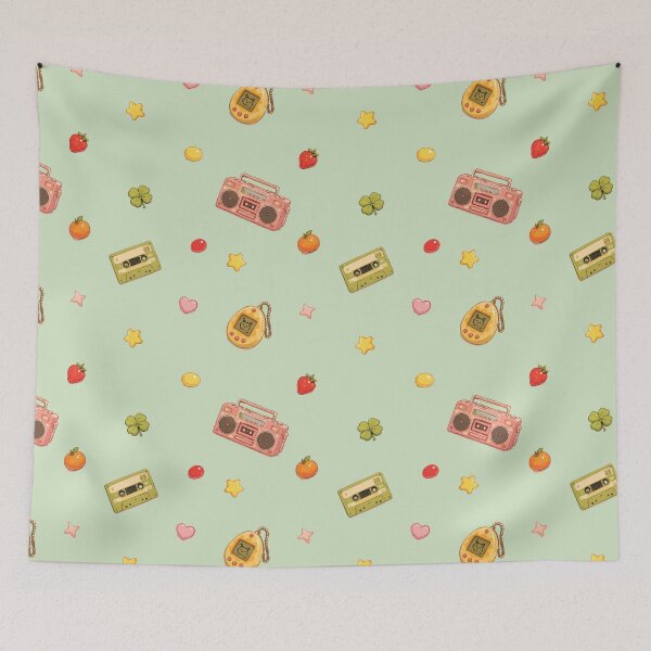 Item preview, Cute 90s Retro Gadgets and Kitsch Icons Pattern 4 designed and sold by SimplePoDesign.