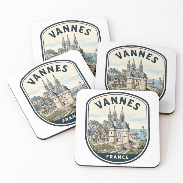 Item preview, Vannes France Vintage Travel Badge Illustration designed and sold by k3rstman1.