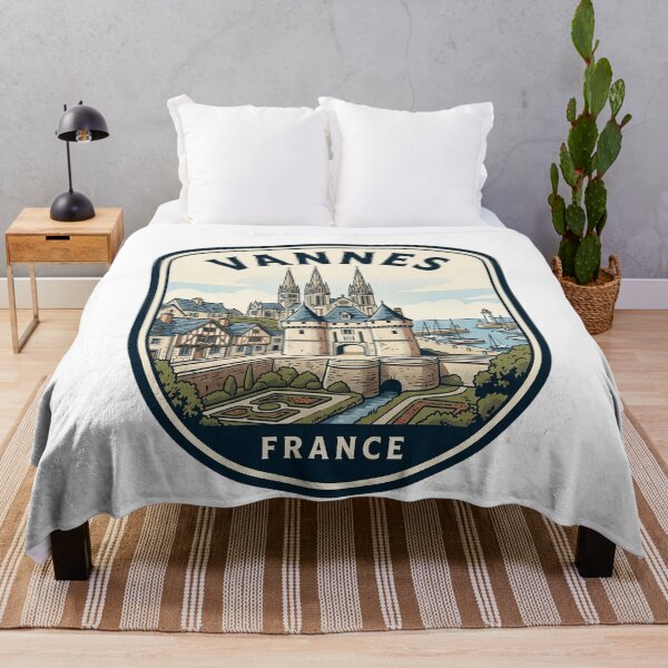 Item preview, Vannes France Vintage Travel Badge Illustration designed and sold by k3rstman1.