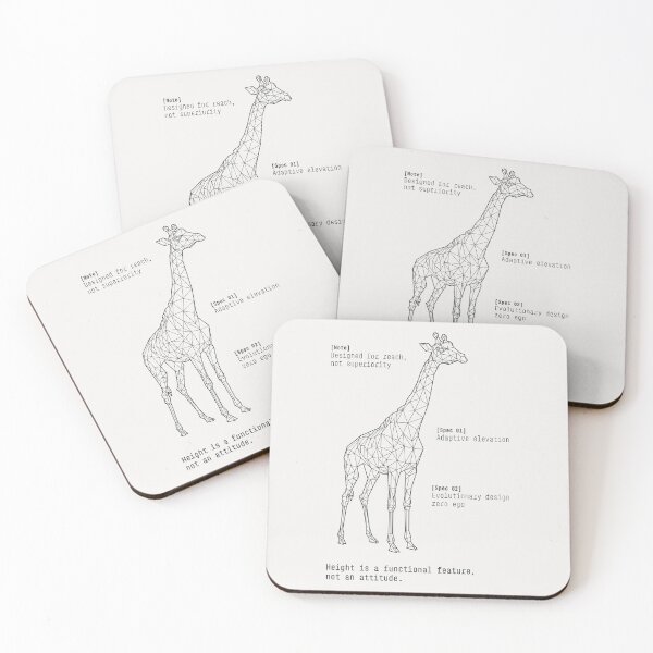 Item preview, Giraffe Tech Spec Blueprint Zoo Series Poster designed and sold by drTerrens.