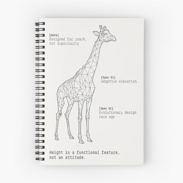 Item preview, Giraffe Tech Spec Blueprint Zoo Series Poster designed and sold by drTerrens.