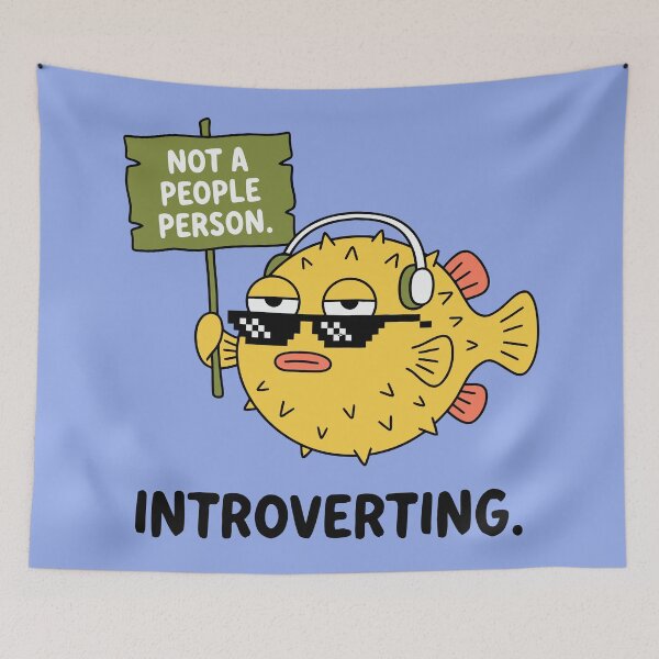 Item preview, Not A People Person Pufferfish Introverting Funny Sunglasses designed and sold by Amir Faysal.